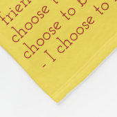 Couverture Polaire Mon choix de vie Cancer Angel Soft Fleece Blanches (Coin)