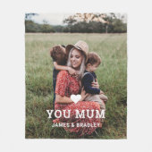 Couverture Polaire MON COEUR VOUS AIME MUM Fête des Mères Photo (Devant)