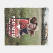 Couverture Polaire MON COEUR VOUS AIME MUM Fête des Mères Photo (Devant (Horizontal))