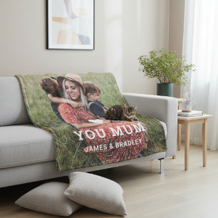Couverture Polaire MON COEUR VOUS AIME MUM Fête des Mères Photo
