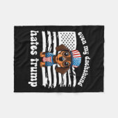 Couverture Polaire Mon Dachshund déteste Trump Dogs Kamala Harris Vot (Devant (Horizontal))
