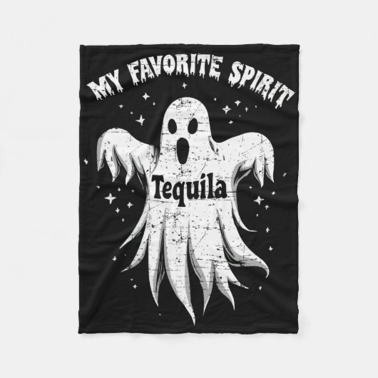 Couverture Polaire Mon Esprit Préféré Tequila Boire Fantôme Hallowee (Devant)