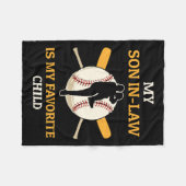 Couverture Polaire Mon Fils En Droit Est Mon Fan De Baseball Enfant F (Devant (Horizontal))