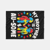 Couverture Polaire Mon Frère Est Une Sensibilisation sur l'autisme Ma (Devant (Horizontal))