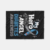 Couverture Polaire Mon héros est maintenant mon ange T1d Sensibilisat (Devant (Horizontal))