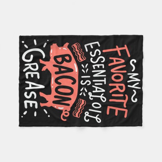 Couverture Polaire Mon Huile Essentielle Préférée Est Bacon Grease Bb (Devant (Horizontal))