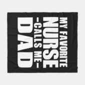 Couverture Polaire Mon infirmière préférée m'appelle papa (Devant (Horizontal))