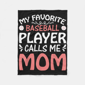 Couverture Polaire Mon Joueur De Baseball favori Appelez Maman Mères 