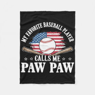 Couverture Polaire Mon Joueur De Baseball Favori M'appelle Paw Paw Dr