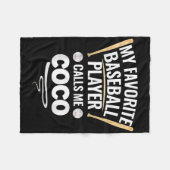 Couverture Polaire Mon Joueur De Baseball Préféré M'Appelle Coco (Devant (Horizontal))