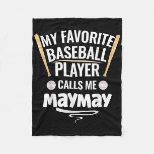Couverture Polaire Mon Joueur De Baseball Préféré M'Appelle Maymay