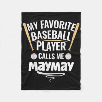 Couverture Polaire Mon Joueur De Baseball Préféré M'Appelle Maymay