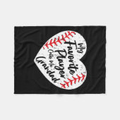 Couverture Polaire Mon Joueur Favori M'Appelle Grand Baseball (Devant (Horizontal))