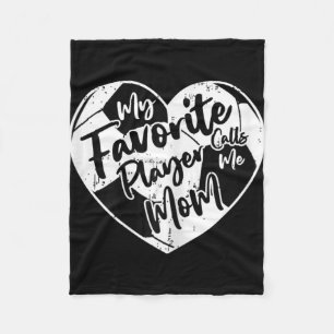 Couverture Polaire Mon Joueur Favori M'appelle Maman Soccer Heart