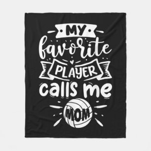 Couverture Polaire Mon Joueur favori m'appelle Maman Volleyball