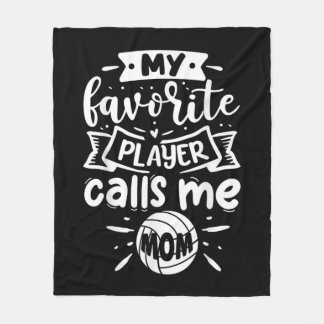 Couverture Polaire Mon Joueur favori m'appelle Maman Volleyball