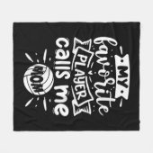 Couverture Polaire Mon Joueur favori m'appelle Maman Volleyball (Devant (Horizontal))