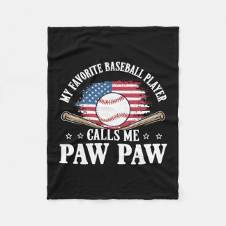 Couverture Polaire Mon joueur préféré vend me appelle Paw Paw Drapeau