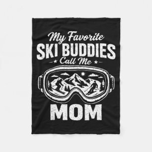 Couverture Polaire Mon meilleur pote de ski m'appelle maman Skieuse M