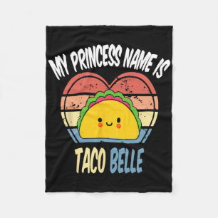 Couverture Polaire Mon nom de princesse est Taco Belle Funny Foodie C