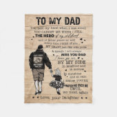 Couverture Polaire Mon Père Don À Mon Père Mon Héros (Devant)