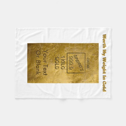 Couverture Polaire Mon Poids En Or (Devant (Horizontal))
