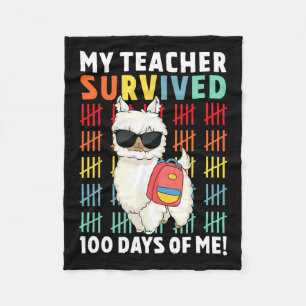 Couverture Polaire Mon Professeur A Survécu 100 Jours De Moi 100E Jou