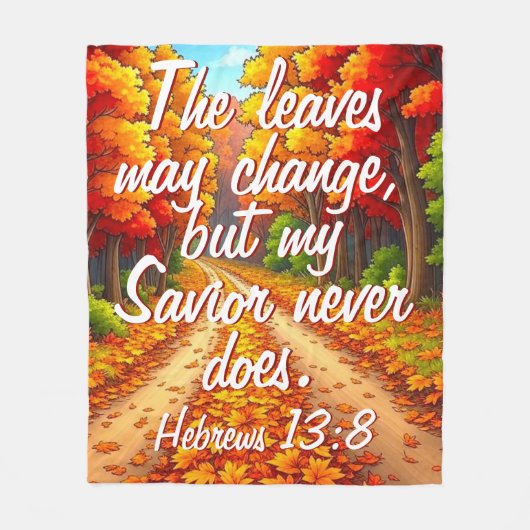 Couverture Polaire Mon sauveur ne change jamais (Devant)