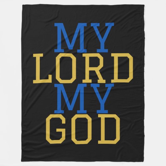 Couverture Polaire Mon Seigneur Mon Dieu Biblique (Devant)
