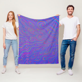 Couverture Polaire Mon Temps, Ma Détente – Blanket Psychedélique
