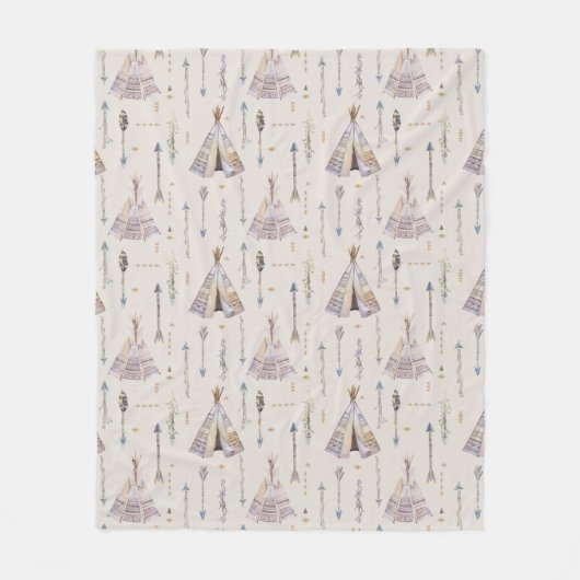 Couverture Polaire Mon village Teepee (Devant)