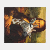 Couverture Polaire Mona Lisa aime les girafes (Devant (Horizontal))