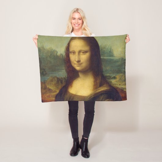 Couverture Polaire Mona Lisa, Léonard de Vinci (En situation)