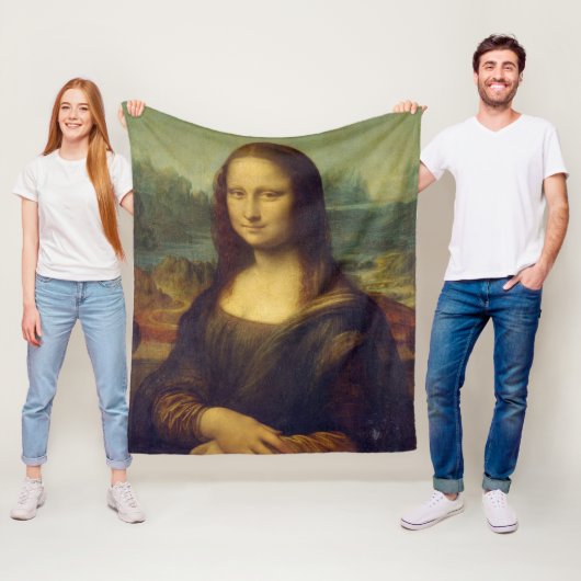 Couverture Polaire Mona Lisa, Léonard de Vinci (En situation)