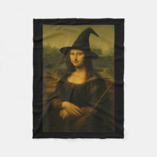 Couverture Polaire Mona Lisa Sorcière Halloween