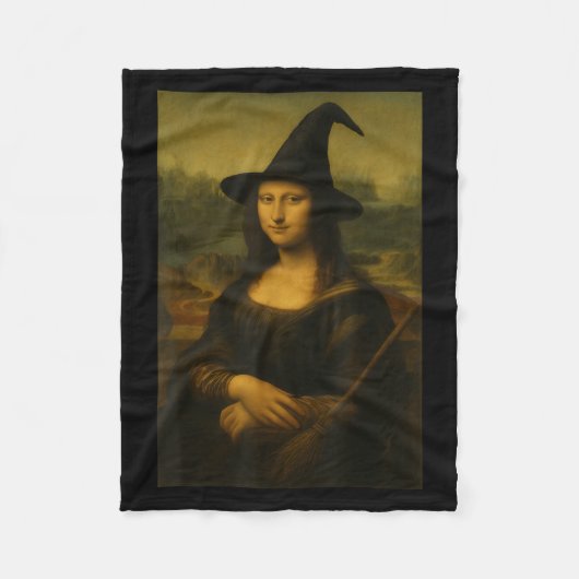 Couverture Polaire Mona Lisa Sorcière Halloween (Devant)