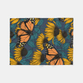 Couverture Polaire Monarch butterfly on yellow coneflowers (Devant (Horizontal))