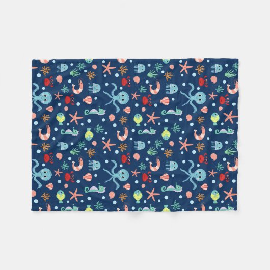 Couverture Polaire Monde marin (Devant (Horizontal))