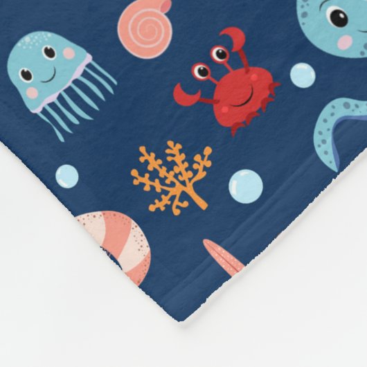 Couverture Polaire Monde marin (Coin)