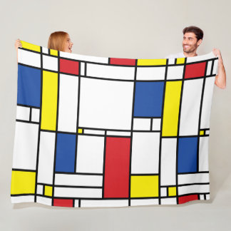 Couverture Polaire Mondrial Minimaliste Géométrique De Stijl Art Mode