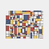 Couverture Polaire Mondrian De Stijl Motif (Devant (Horizontal))