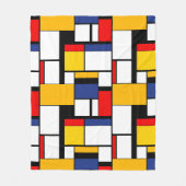 Couverture Polaire Mondrian géométrique Composition minimaliste moder (Devant)