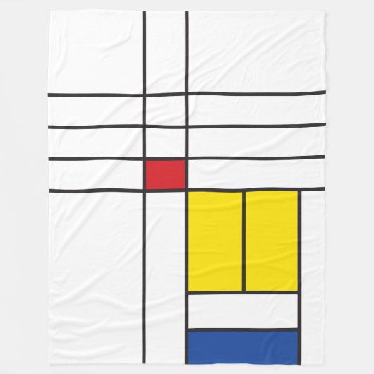 Couverture Polaire Mondrian II Minimum De Stijl Modern Art Design (Devant)