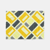 COUVERTURE POLAIRE MONDRIAN INSPIRÉ - JAUNE & GRAY (Devant (Horizontal))