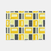 COUVERTURE POLAIRE MONDRIAN INSPIRÉ - JAUNE & GRAY (Devant (Horizontal))