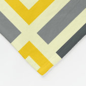 COUVERTURE POLAIRE MONDRIAN INSPIRÉ - JAUNE & GRAY (Coin)