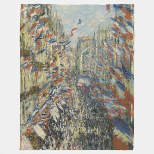 Couverture Polaire Monet 1878 La rue Montorgueil à Paris (Devant)