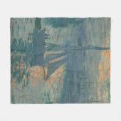 Couverture Polaire Monet Sunrise Marine Impressionnisme peinture (Devant (Horizontal))