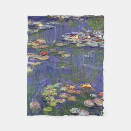 Couverture Polaire Monet Water Lilies Chef-d'oeuvre Peinture (Devant)