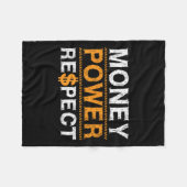 Couverture Polaire Money Wer Respect Rap Lover Entrepreneur Christmas (Devant (Horizontal))